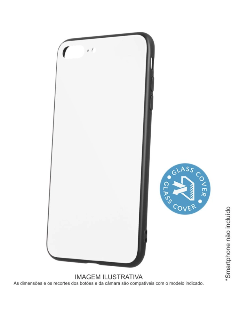 Div - Capa TPU Anti-choque C/ Vidro P/ iPhone X/XS Branco