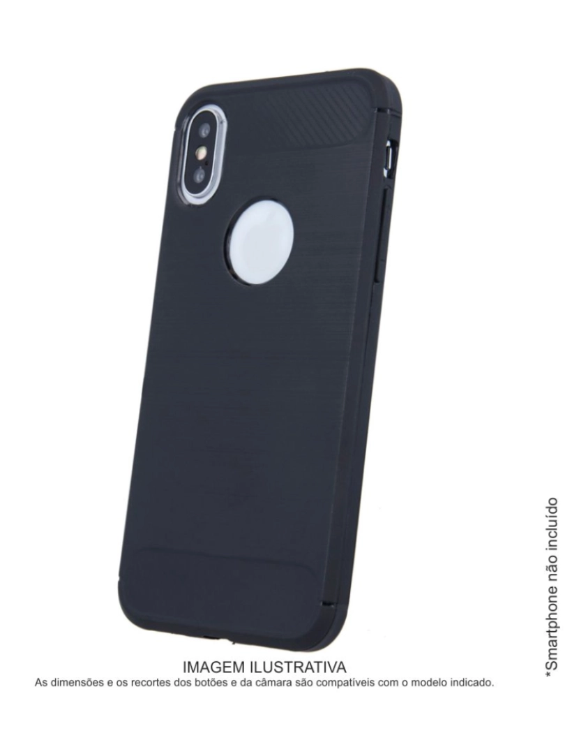 Div - Capa TPU Anti-choque P/ iPhone X/XS Preto