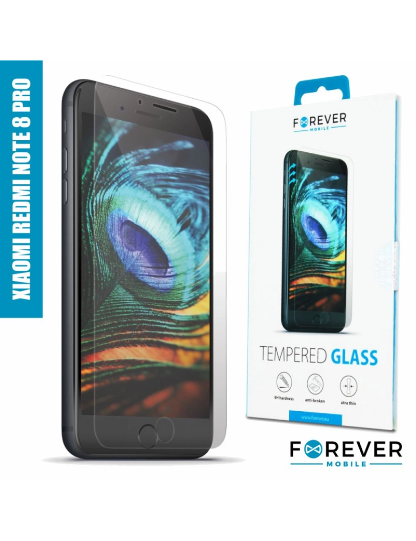 Forever - Película Vidro Temperado P/ Xiaomi Redmi Note 8 Pro FOREVER