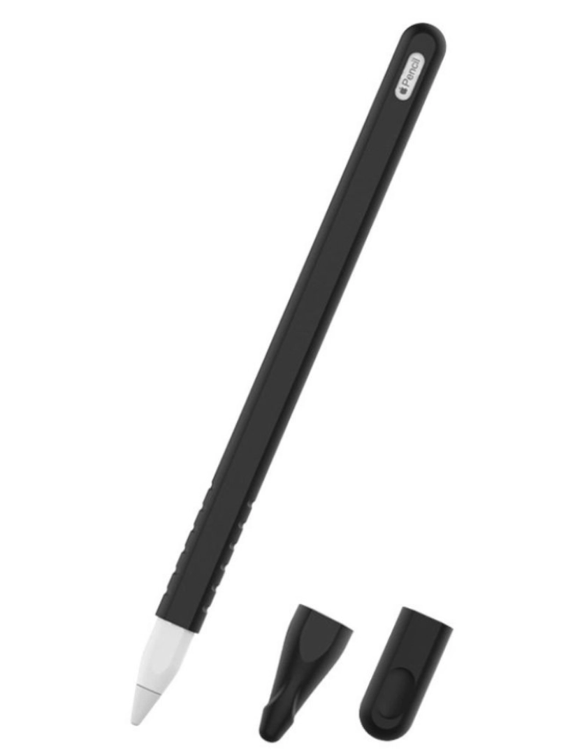 Div - Capa Silicone Preta P/ Caneta APPLE PENCIL 2