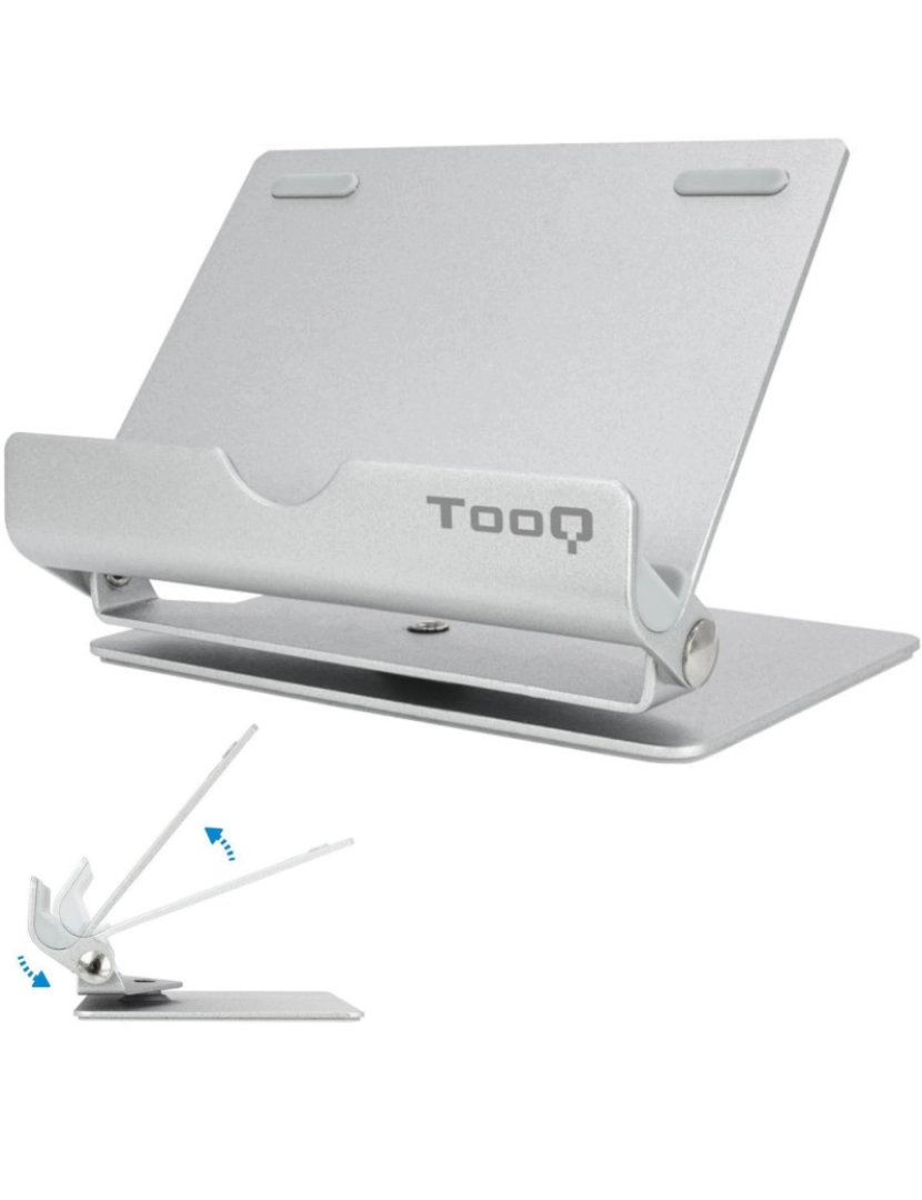 TooQ - Tooq Suporte de Mesa Ajustável e Giratório Tablet Silver