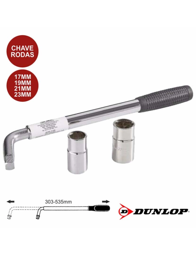 Dunlop - Chave Pneus Telescópica17/19/21/23 Dunlop 
