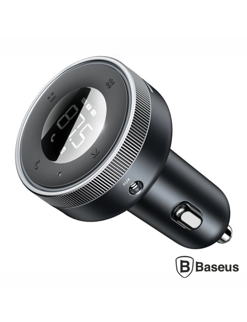 Baseus - Transmissor Fm Bluetooth 2Usb/Microsd/Aux F. Isqueiro 