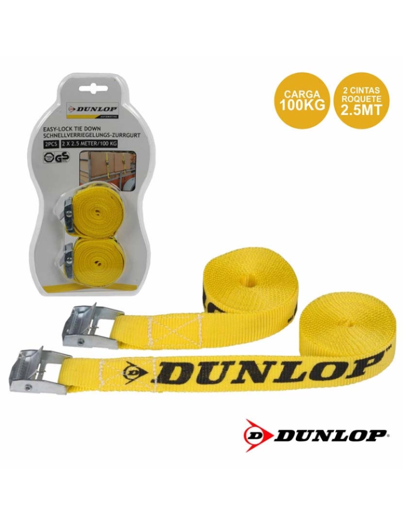 Dunlop - Conjunto Cintas Segurança 2X5M Dunlop 