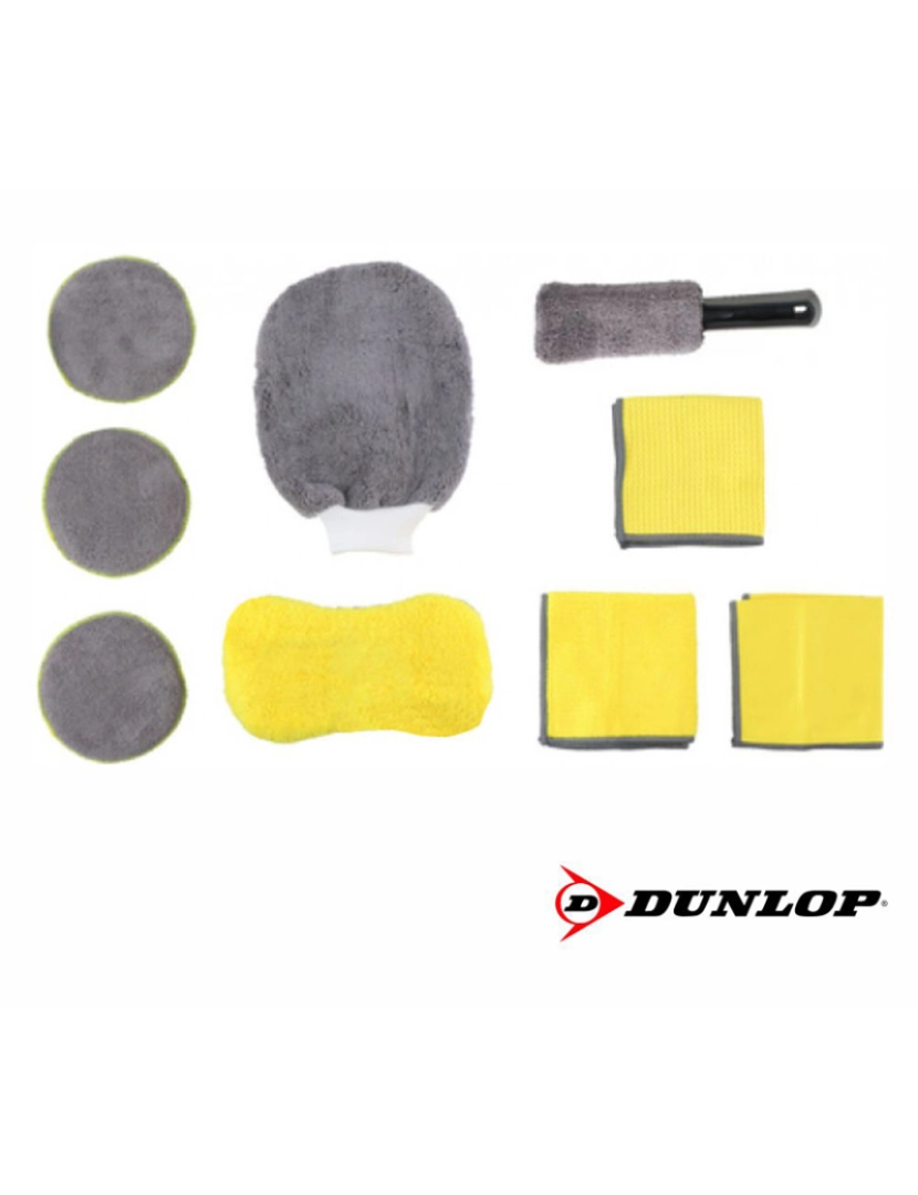Dunlop - Kit P/ Limpeza De Automóvel 9Pcs Dunlop 