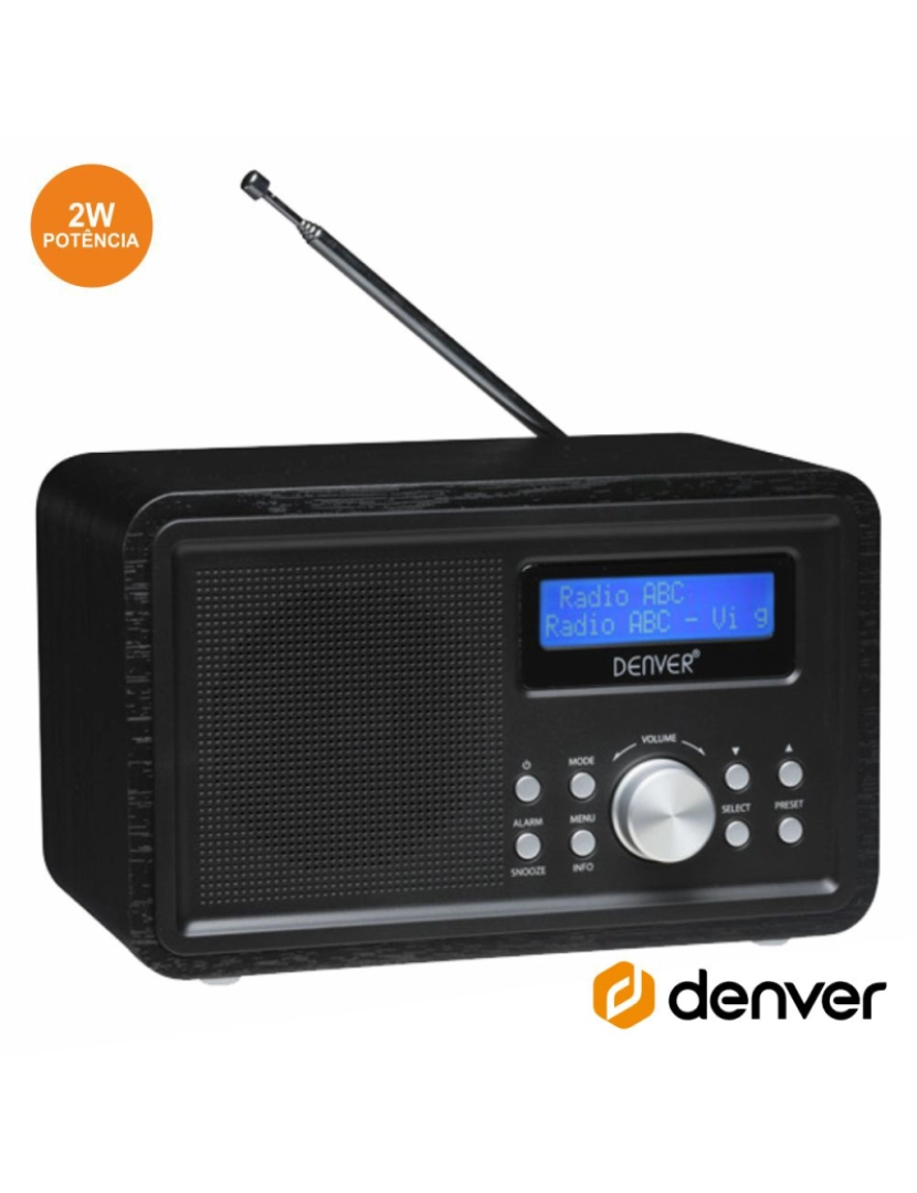 Denver - Rádio Am/Fm/Bluetooth/ Mp3/Aux Vintage Denver