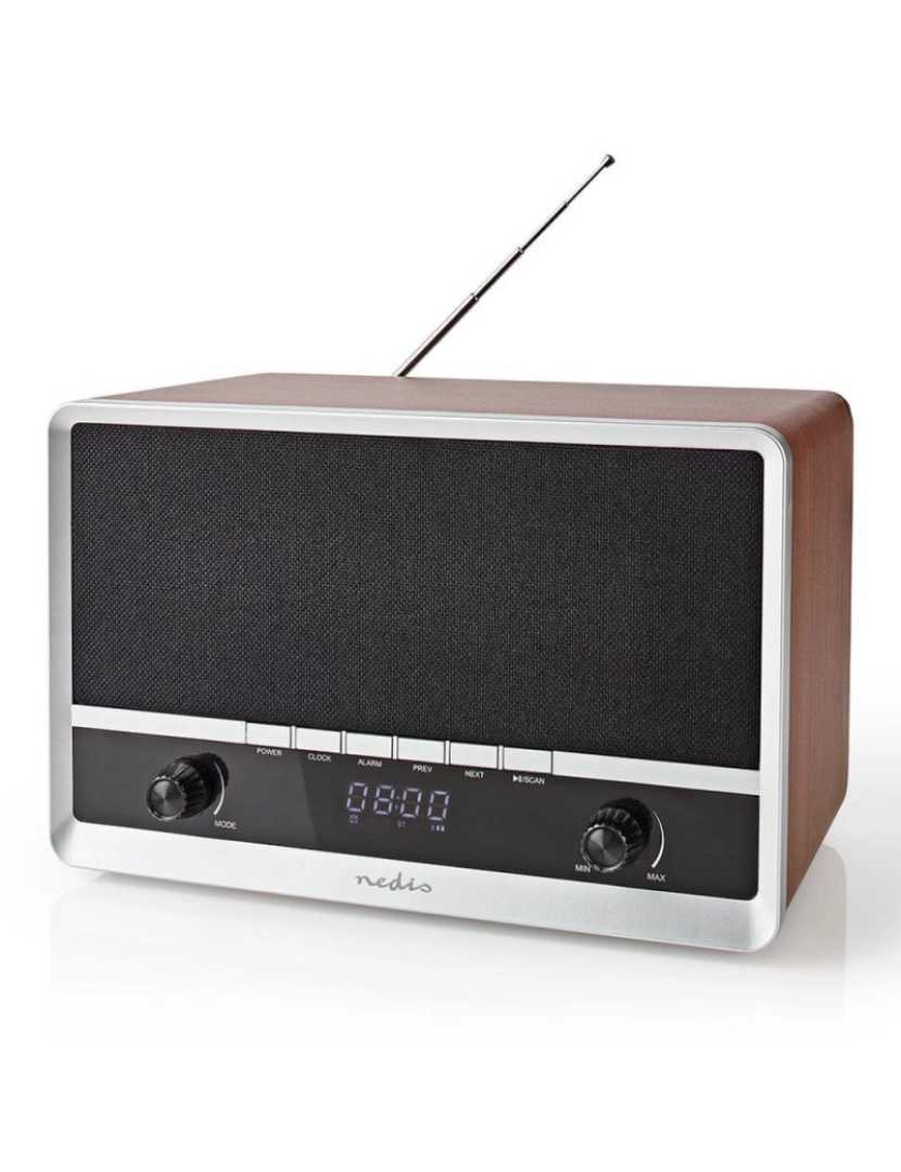 Nedis - Rádio Bluetooth V5.0 FM/Aux/USB 12W Vintage
