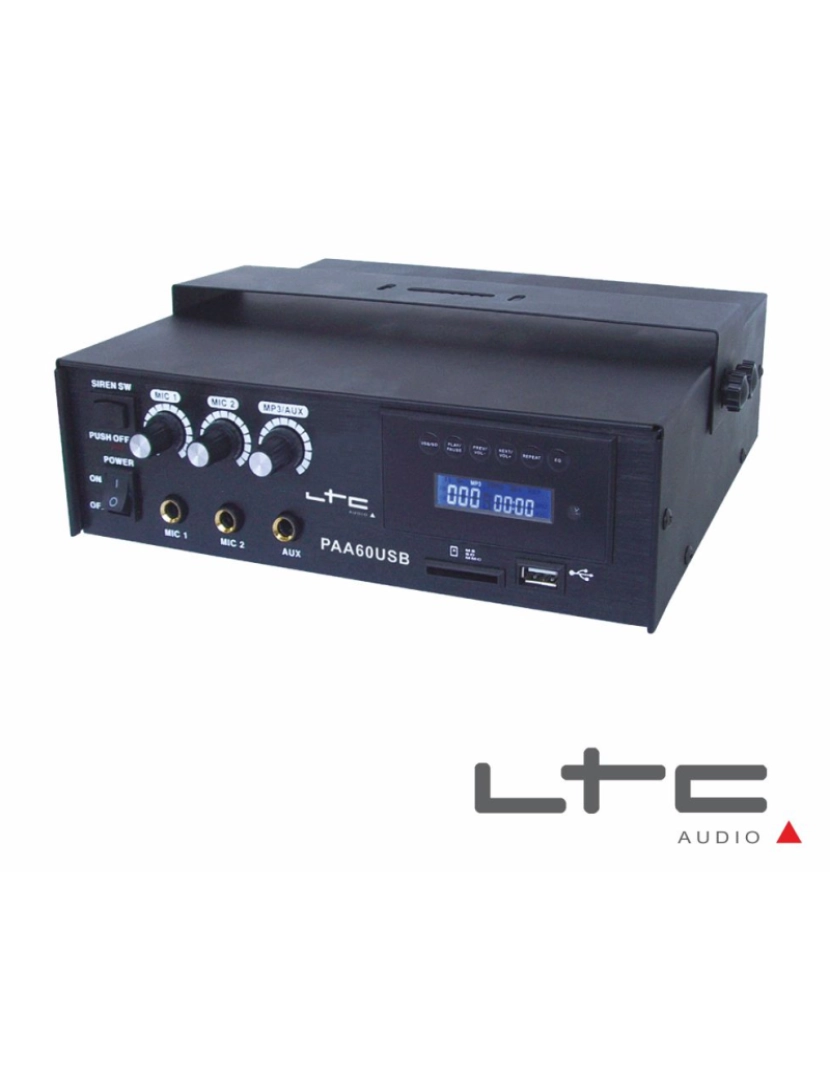 Ltc - Amplificador 3 Canais Pa 100v 12/220v 60w Usb/Sd Ltc