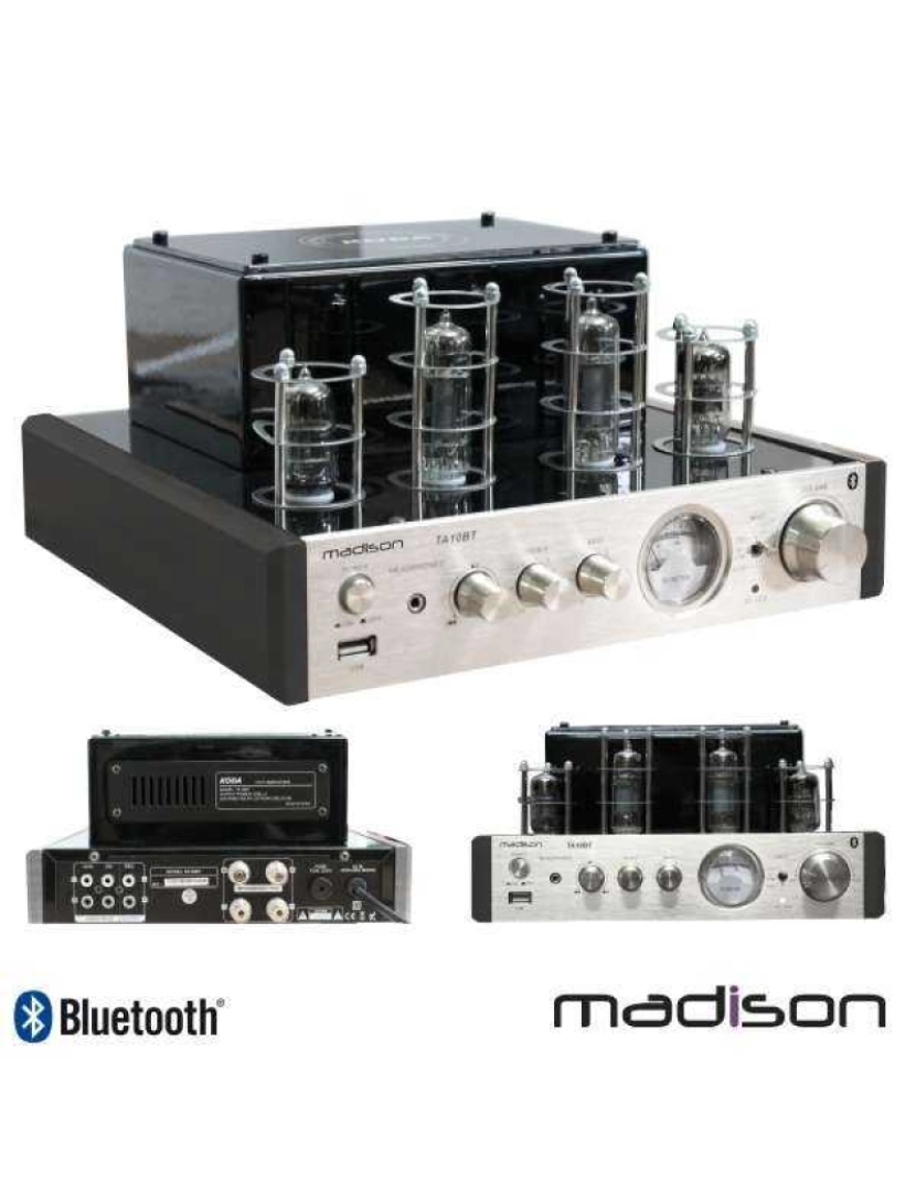 Madison - Amplificador A Válvulas 2x25Wrms Vintage Usb/Bt Madison