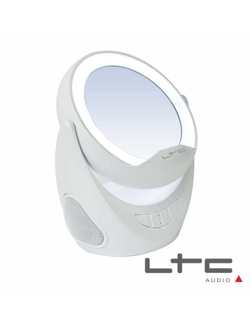 Ltc - Coluna Bluetooth C/ Suporte P/ Telemóvel E Espelho Led 