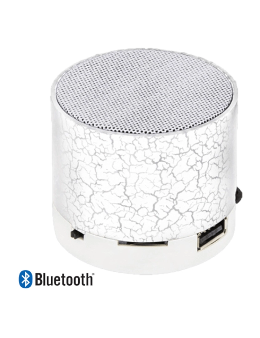 imagem de Coluna Bluetooth Portátil 3W SD/FM/LED Branco1