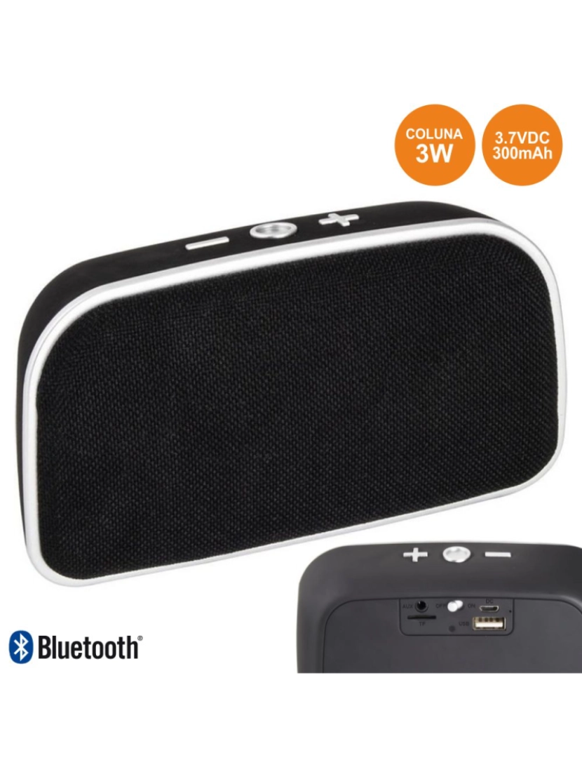 Div - Coluna Bluetooth Portátil 3w Fm/Aux/Sd/Usb Blues