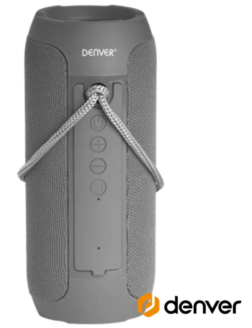 Denver - Coluna Bluetooth Portátil 2x5W USB/SD/Bat Cinza DENVER