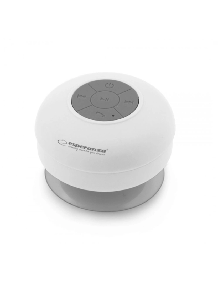 Div - Coluna Bluetooth Portátil C/ Ventosa 3W Branco IPX4         