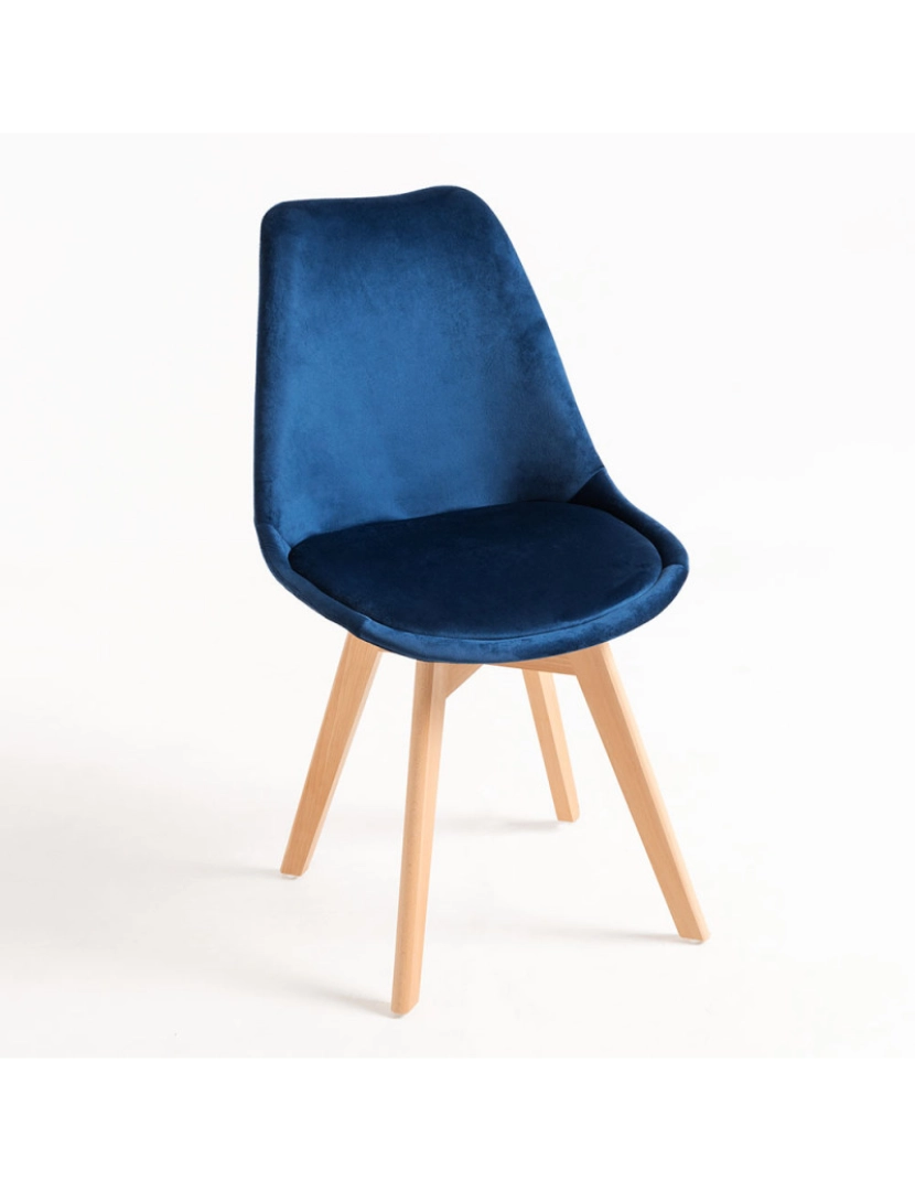 imagem de Cadeira Synk Veludo - Azul1