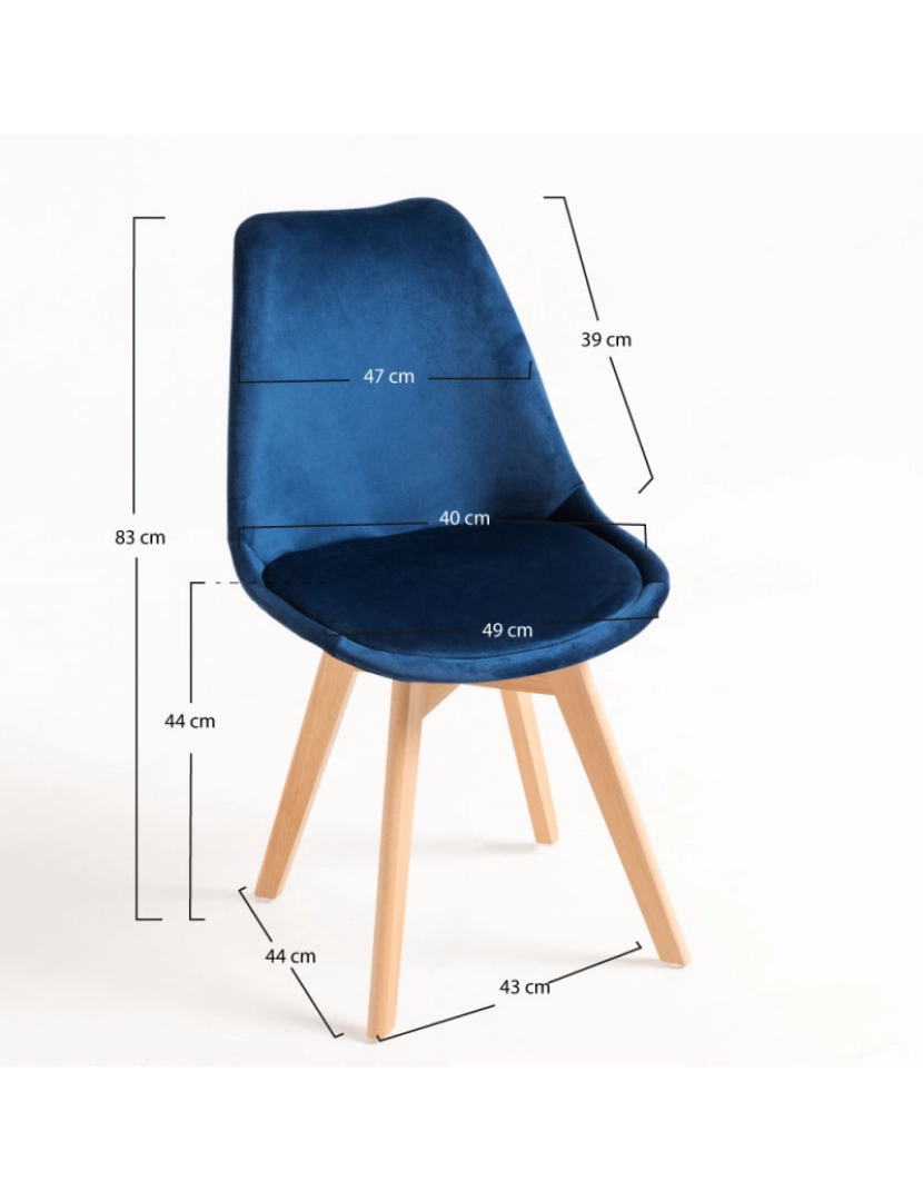 imagem de Cadeira Synk Veludo - Azul3