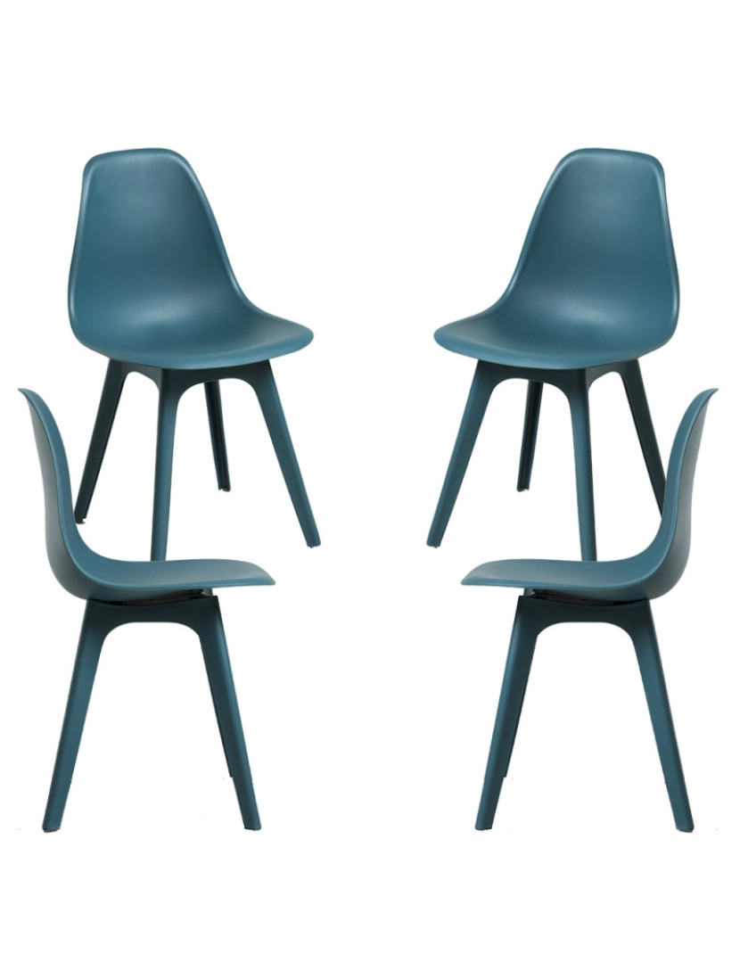 Presentes Miguel - Pack 4 Cadeiras Kelen Suprym - Verde-azulado