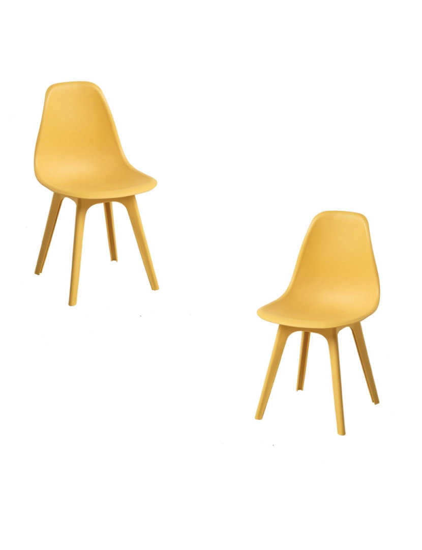 imagem de Pack 2 Cadeiras Kelen Suprym - Amarelo1