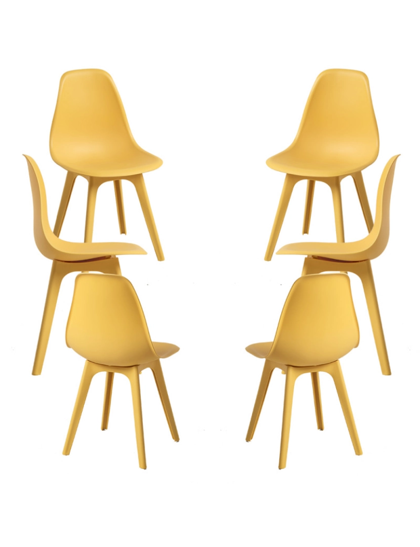 Presentes Miguel - Pack 6 Cadeiras Kelen Suprym - Amarelo