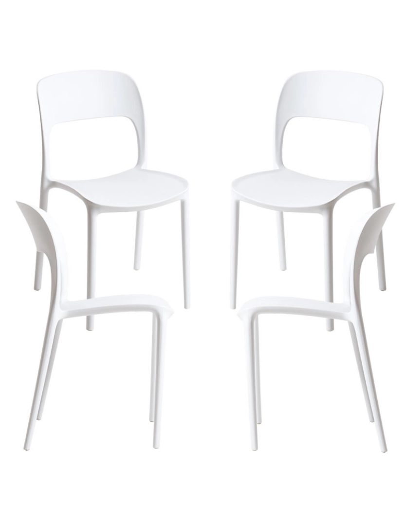 Presentes Miguel - Pack 4 Cadeiras Inis - Branco