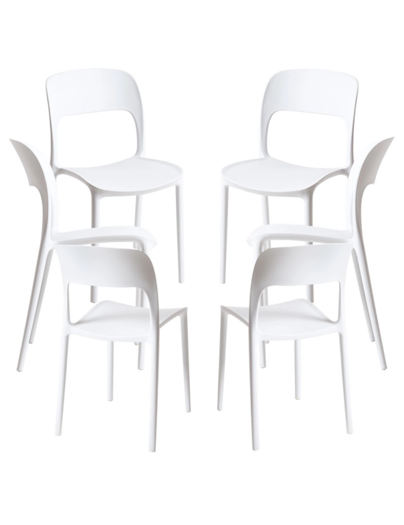 Presentes Miguel - Pack 6 Cadeiras Inis - Branco