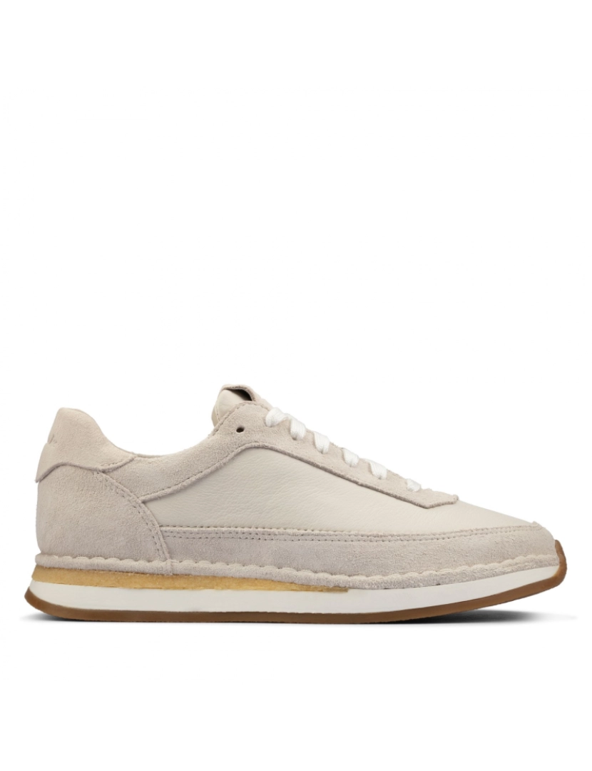 Clarks  - CraftRun Lace White Suede