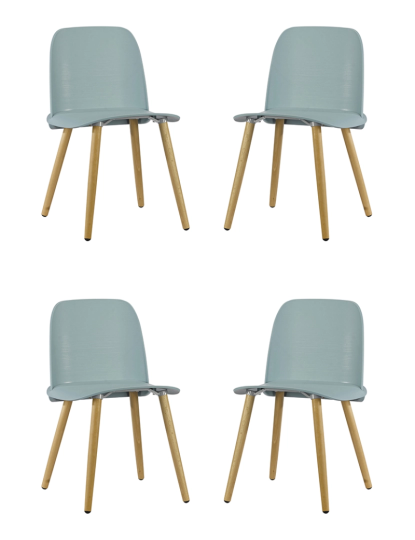imagem de Pack 4 Cadeiras Wood Gum Azul1