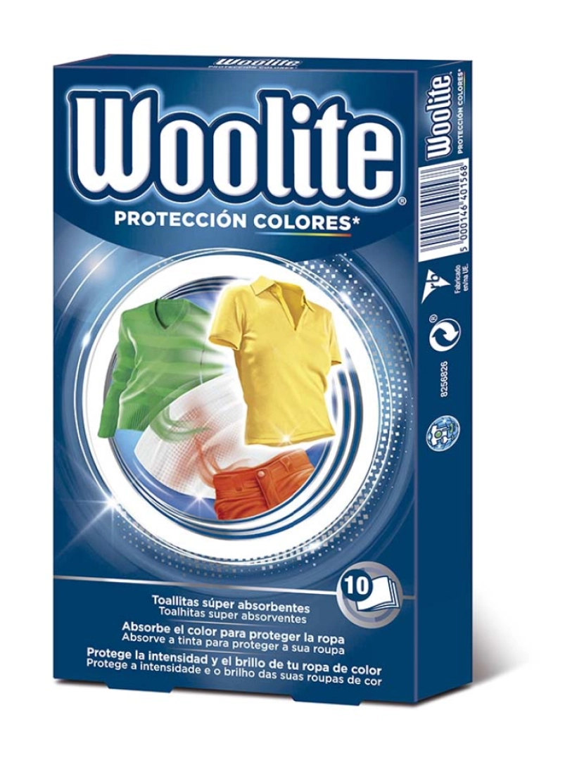 Woolite - Toalhitas Proteção Cores Woolite 10 Un