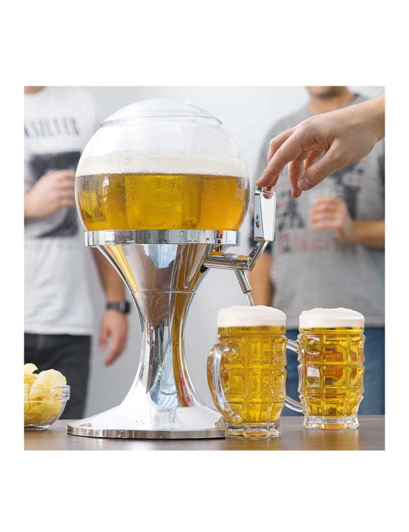 Innovagoods - Dispensador de Cerveja Balão 3.5L c/ Compartimento p/ Gelo 