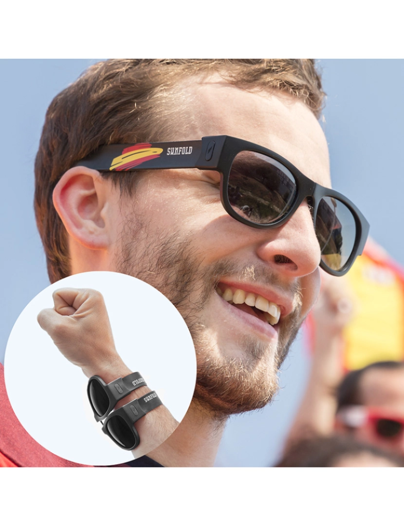 Innovagoods - Óculos de sol enroláveis para copa do mundo Espanha em preto