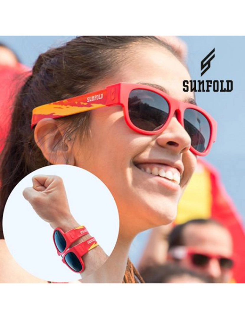Innovagoods - Óculos de Sol Enroláveis Sunfold Spain Red