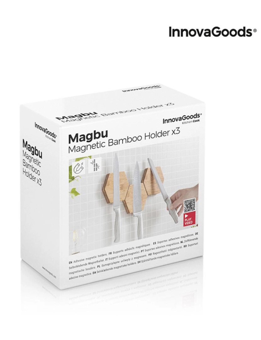 imagem de Suportes Adesivos Magnéticos de Bambu Magbu  Pack de 3 uds10
