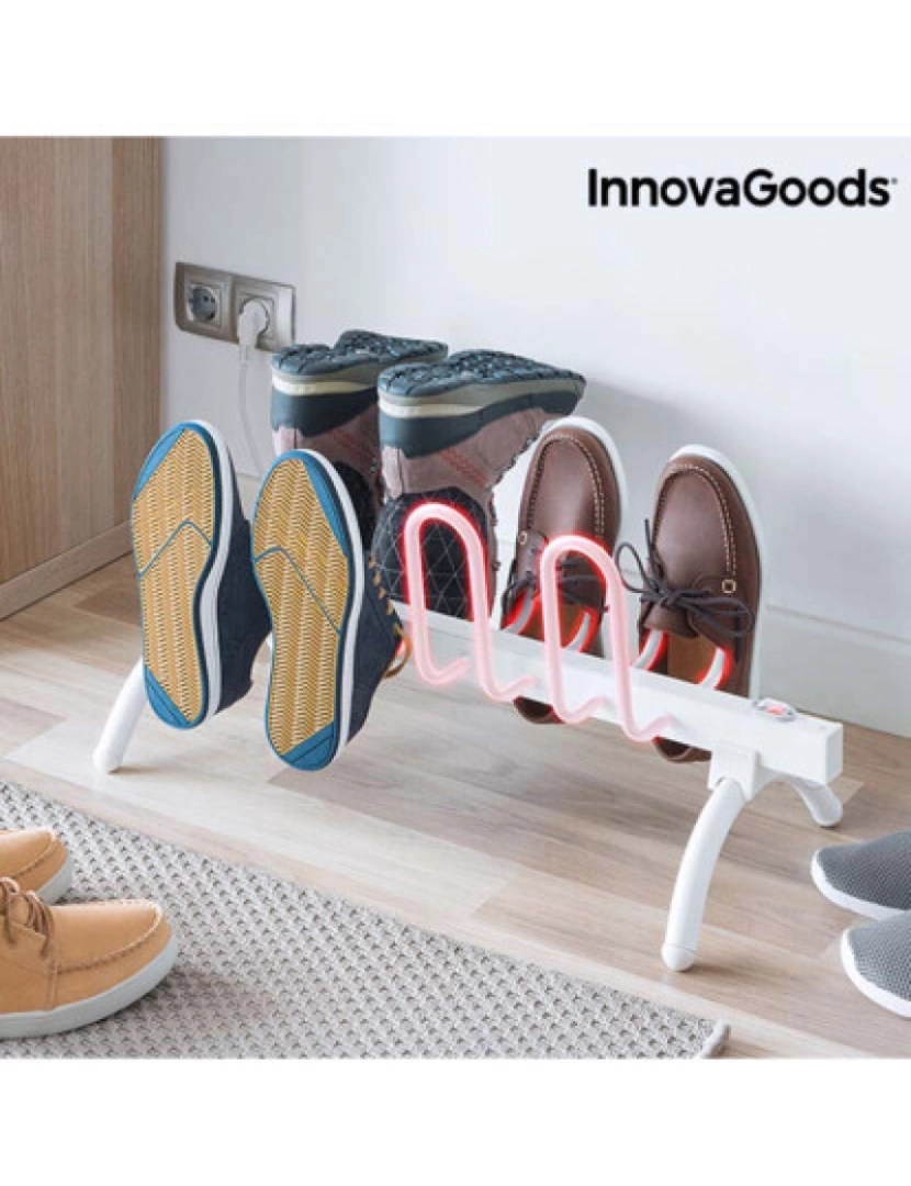 Innovagoods - Varal Secador de Sapatos Elétrico Branco 80W InnovaGoods