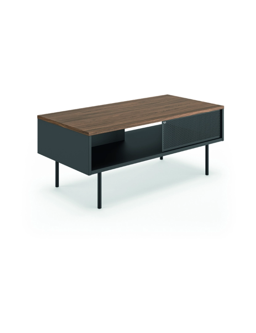 imagem de Mesa De Apoio Walnut E Preto Puro2