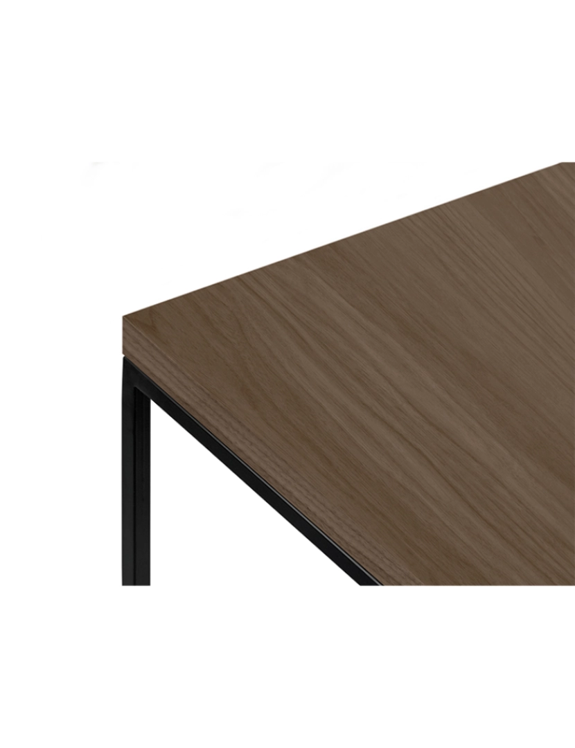 imagem de Mesa Gleam 50 Kit Walnut Pernas Pretas5