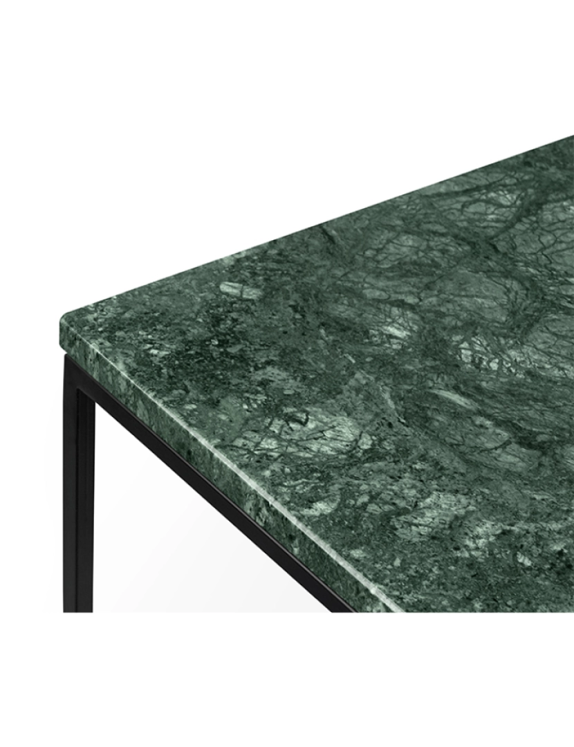 imagem de Mesa Gleam 50 Mármore Verde Pés Pretos4