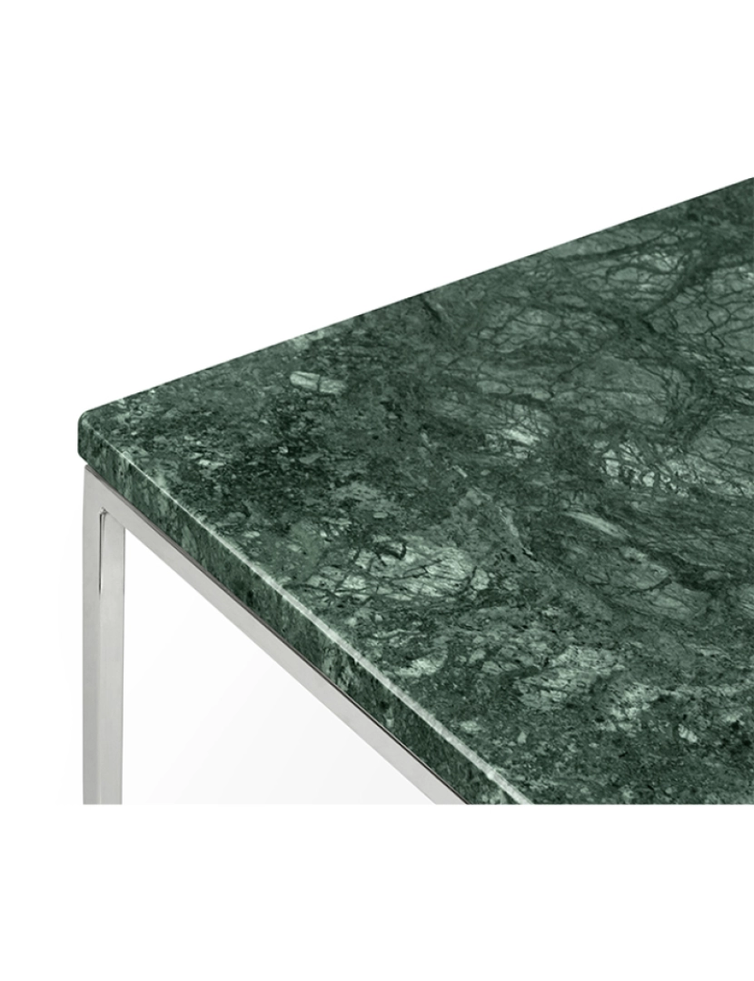 imagem de Mesa Gleam 50 Mármore Verde Pés Cromados4