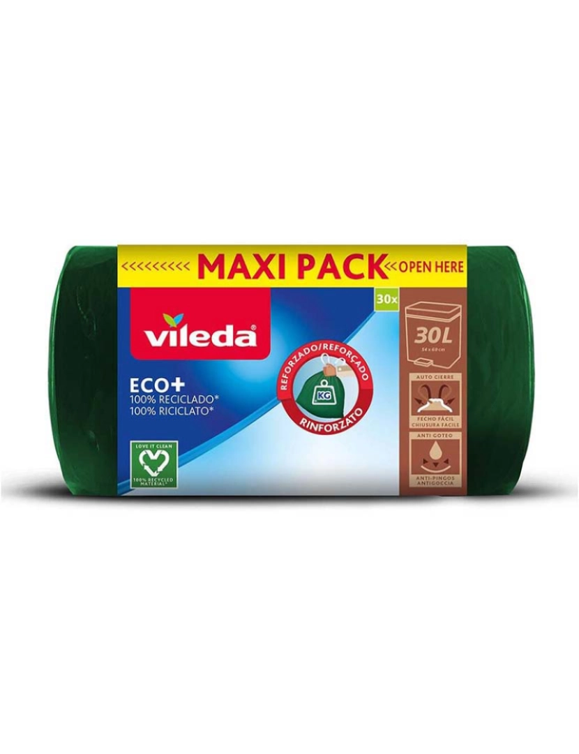 Vileda -  Saco Lixo Eco + 30L Maxi Rolo (30 Un)