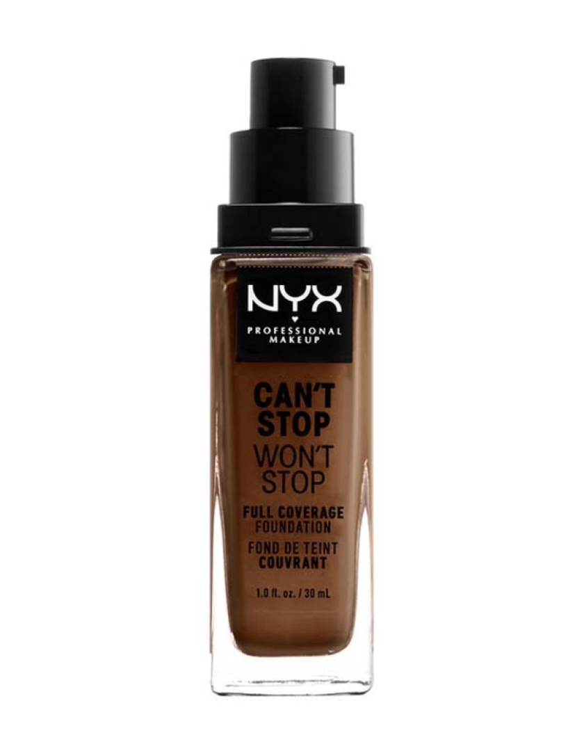 Nyx Professional Make Up - Base Cobertura Total Can'T Stop Won'T Stop #Cocoa 30Ml