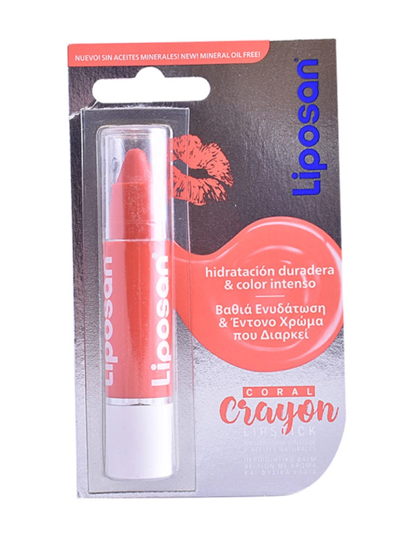 Liposan - Crayon Hidratación & Color Intenso #Hot Coral 3 Gr