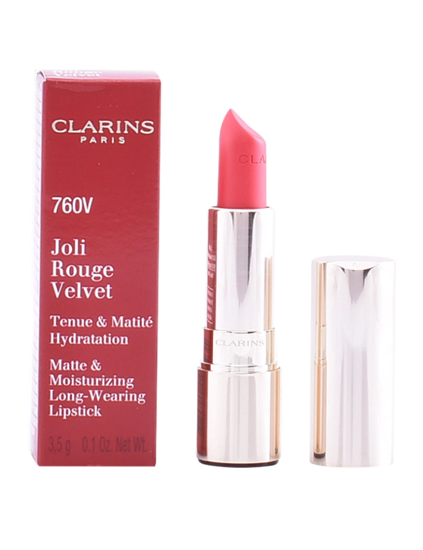 Clarins - Batom Joli Rouge Velvet #760V-Pink Cranberry 3,5Gr