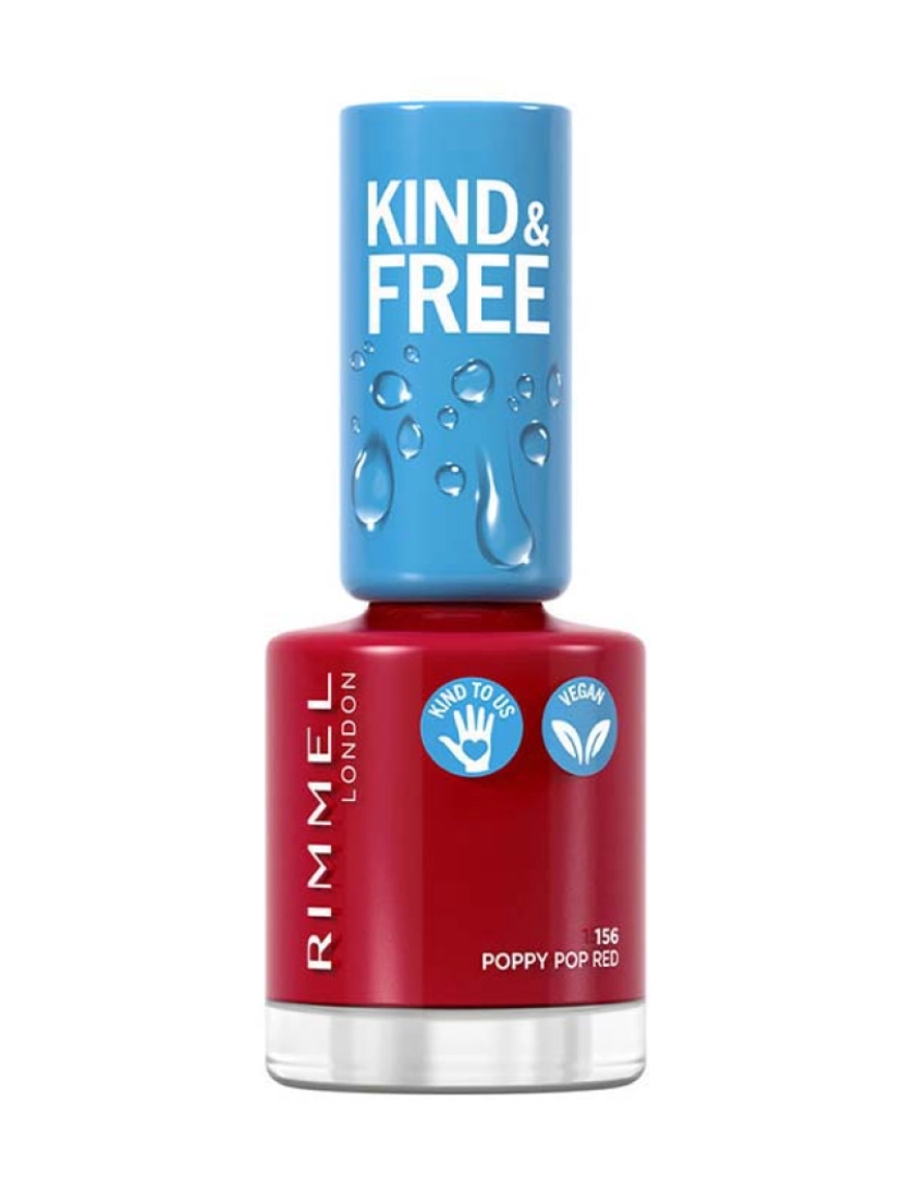 Rimmel London - Kind & Free Nail Polish #156-Poppy Pop Red 8 Ml