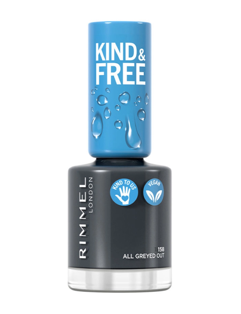 Rimmel London - Kind & Free Nail Polish #158-All Greyed Out 8 Ml