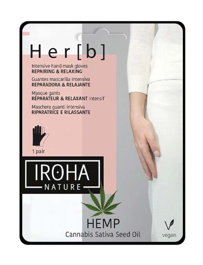 Iroha - Luvas Máscara Mãos e Unhas Reparadora e Relaxante Cannabis