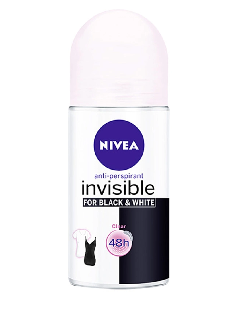 NIVEA - Desodorizante Black & White Invisible Deo Roll-On 50 Ml Nivea