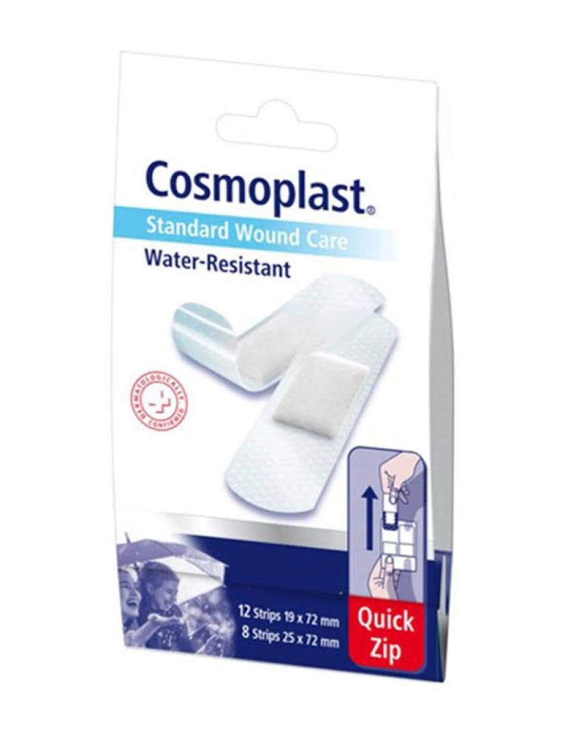 Cosmoplast - Pensos Resistentes à Água Quick Zip 20 Uds 