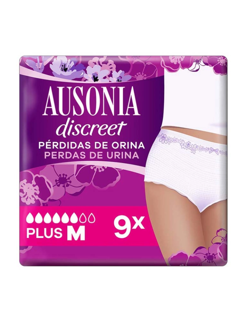 Ausonia - Cuecas Incontinência Discreet Boutique Plus TM 9Uds