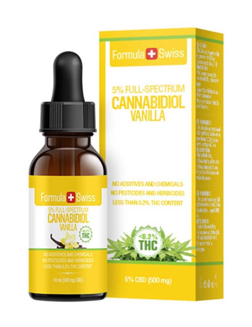 Formula Swiss - Cannabidiol Drops 5% Cbd Vanilla Oil 500Mg <0,2% Thc 10 Ml