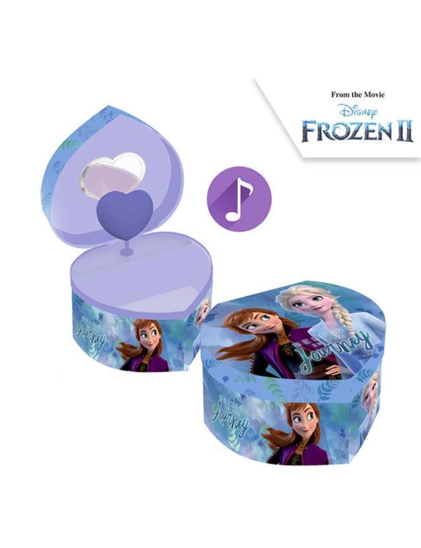 Frozen - Porta-Jóias Musical Coração Frozen 2