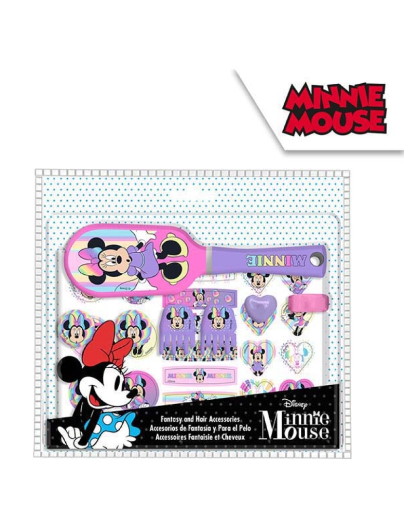 Minnie - Conjunto Escova E Acessórios Fantasia Minnie